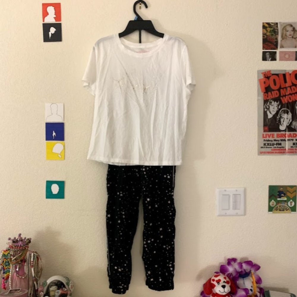 Victoria's Secret Love and Stars Pajama Set